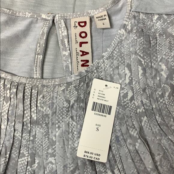 NWT Anthropologie Dolan snakeskin pleat swing top - Picture 4 of 9